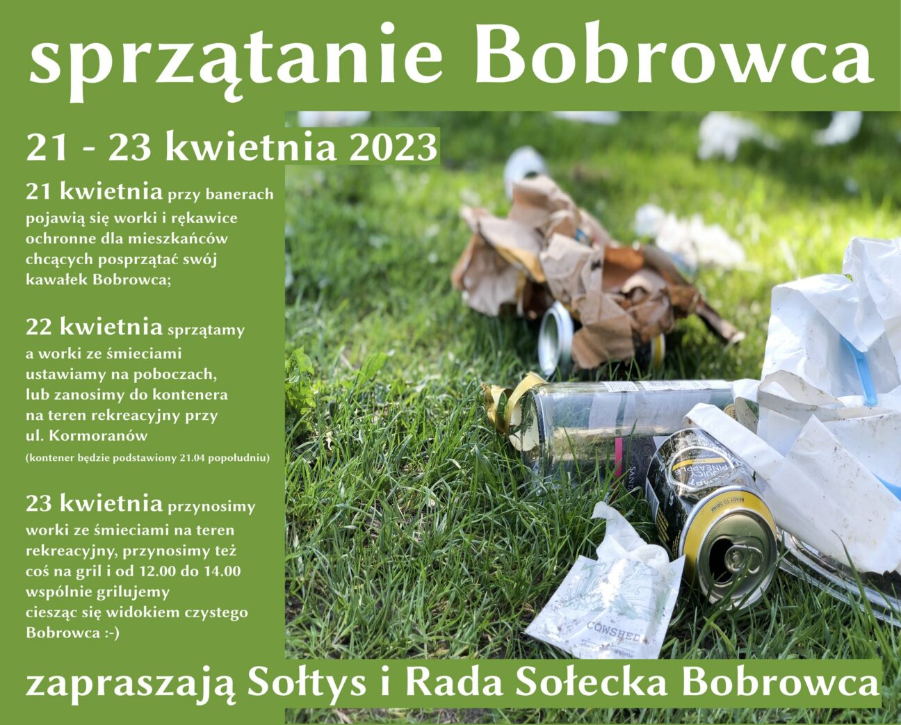 Wspólne sprzątanie Bobrowca 2023