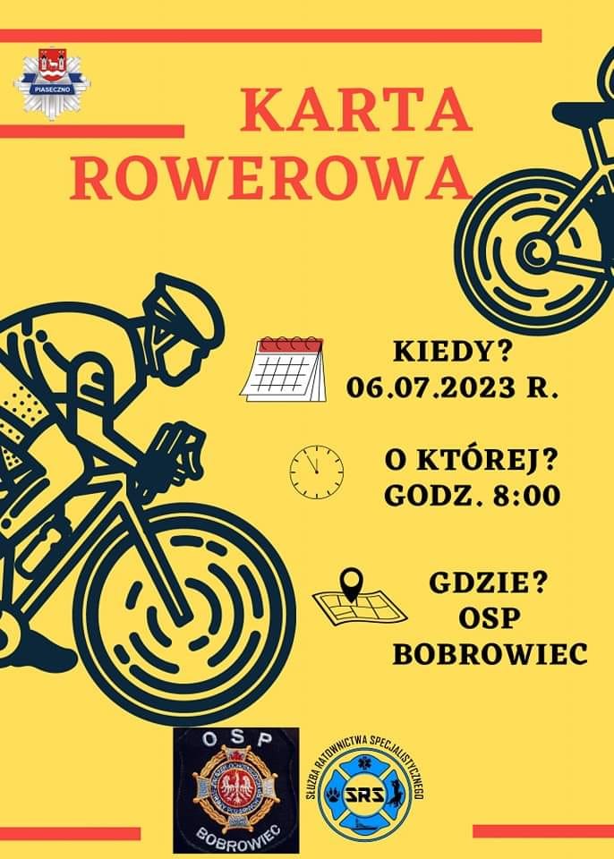 Zdobądź kartę rowerową – egzamin w Bobrowcu - plakat